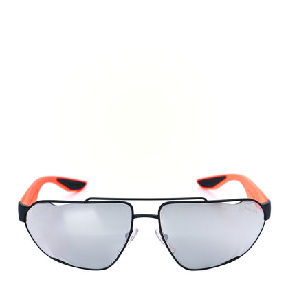 Prada Metal Sport Aviator Sunglasses SPS 56U Black Orange 4 of 7