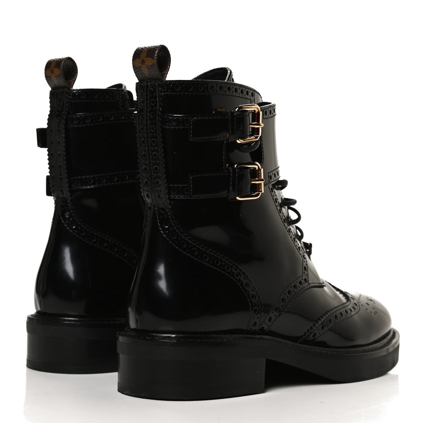 Glazed Calfskin Midtown Ankle Boots 36 Black