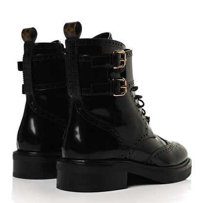 Louis Vuitton Glazed Calfskin Midtown Ankle Boots 36 Black 4 of 9
