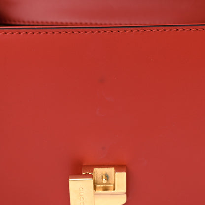 Gucci Calfskin Mini Sylvie Top Handle Bag Hibiscus Red 12 of 15