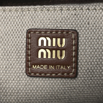 Miu Miu Canapa Soft Calfskin Mini Backpack Cocoa Brown Brandy 6 of 9