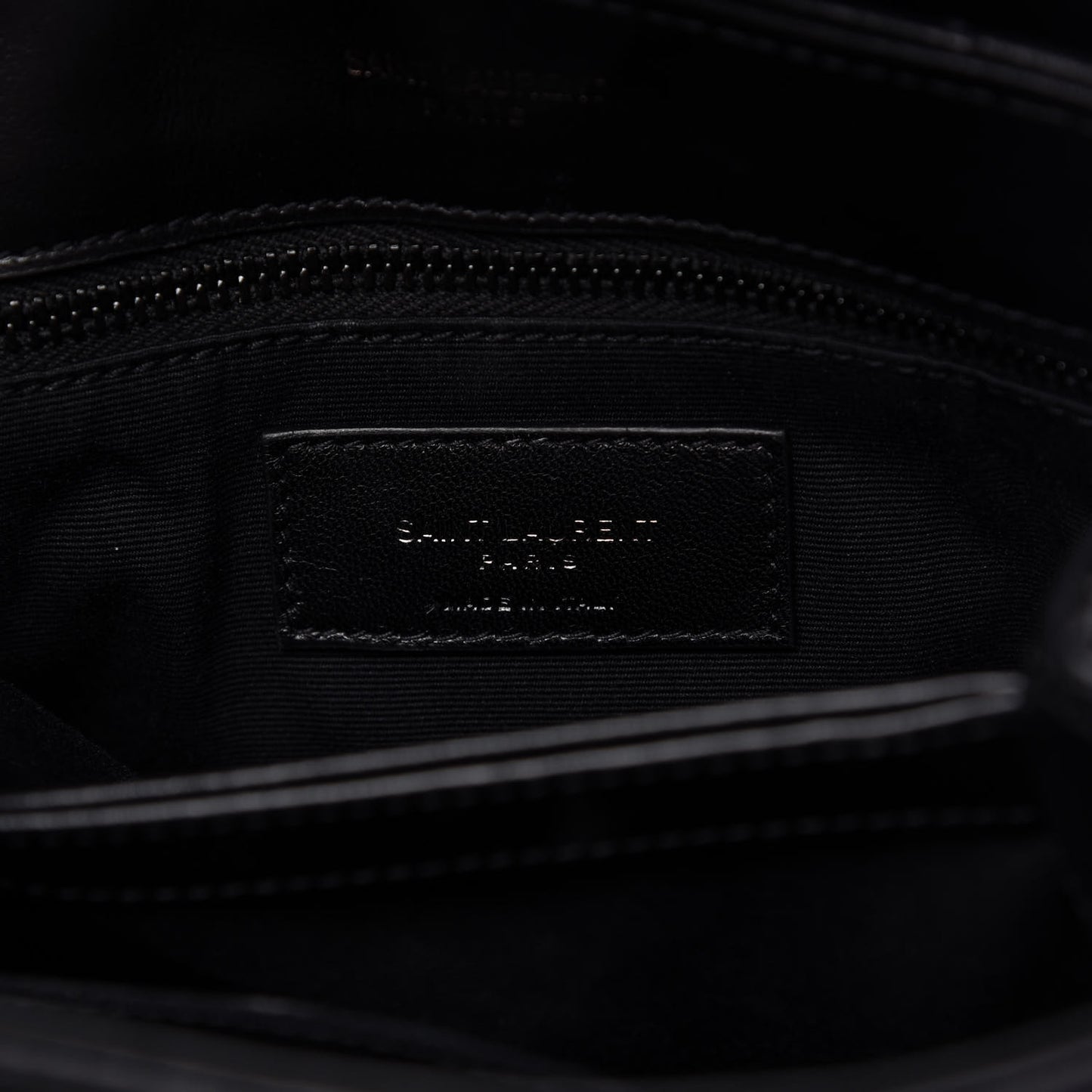 Calfskin Y Quilted Monogram Toy Loulou Crossbody Bag Black