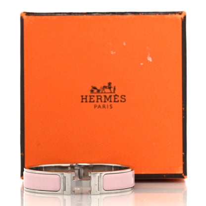 Hermes Enamel Narrow Clic Clac H Bracelet PM Rose Candeur 8 of 10