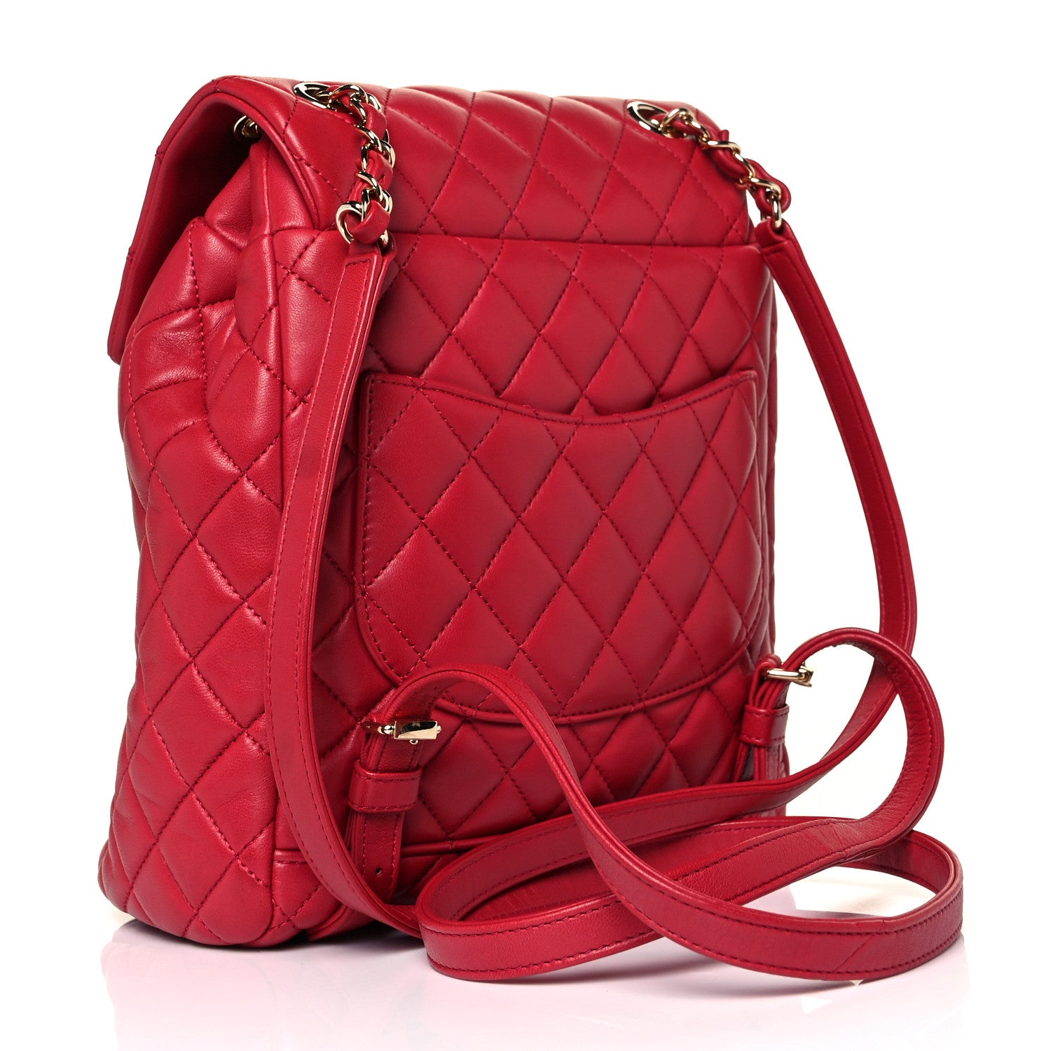 Chanel Lambskin Quilted Small Urban Spirit Backpack Red 3 of 10