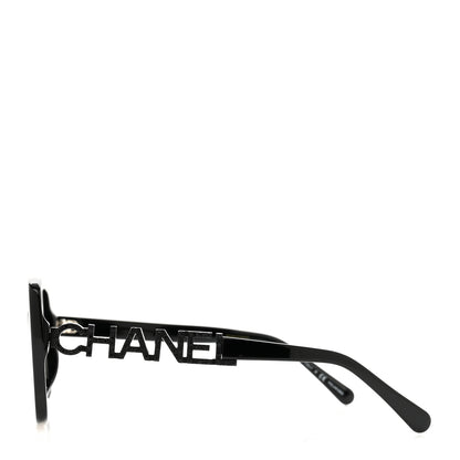 Chanel Acetate Strass Square Sunglasses 5422-B Black 3 of 7
