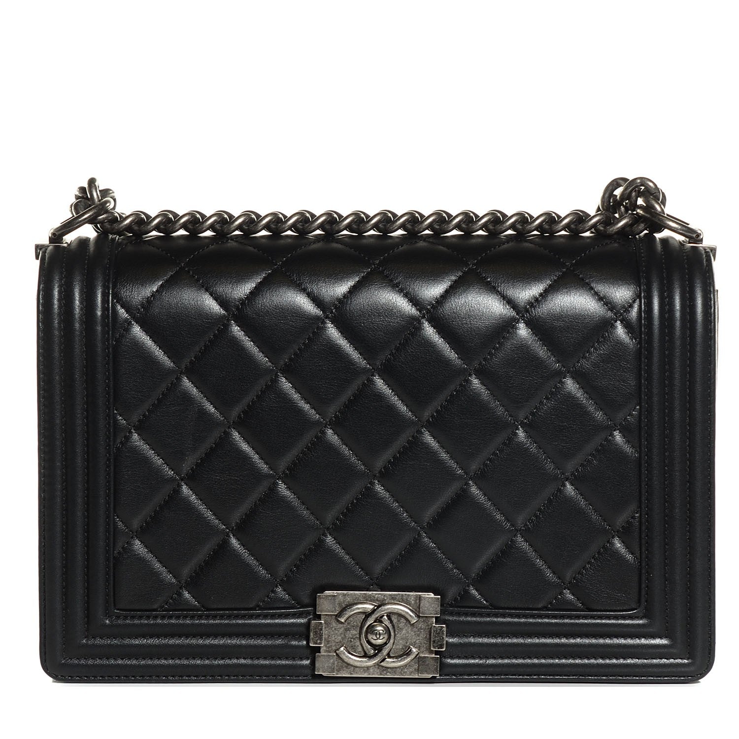 Chanel Lambskin Quilted New Medium Boy Flap Black 1 of 9