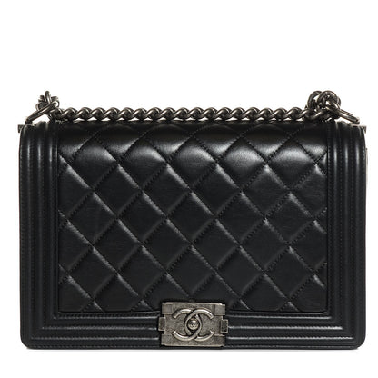 Chanel Lambskin Quilted New Medium Boy Flap Black 1 of 9