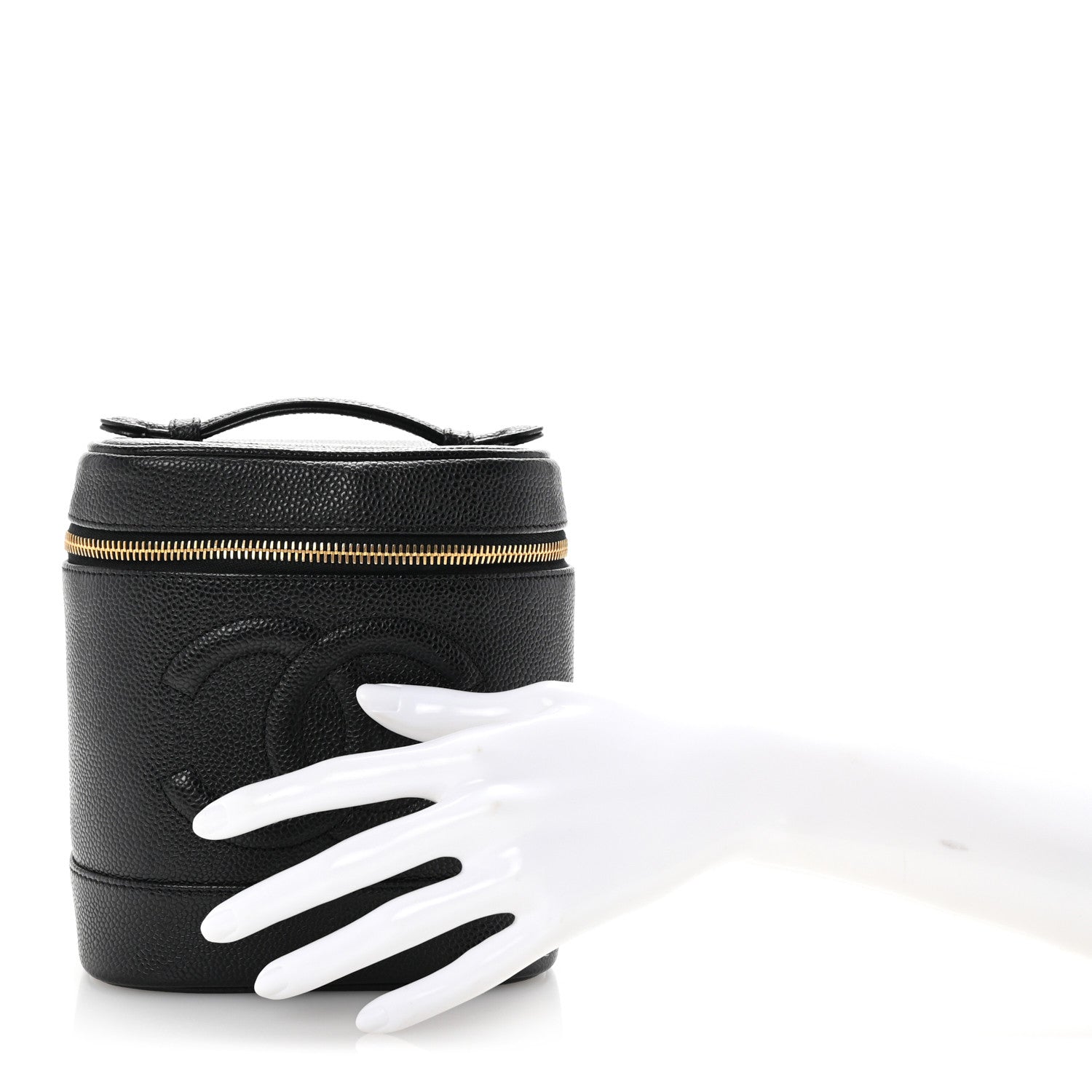 Chanel Caviar Vanity Cosmetic Case Black 2 of 8