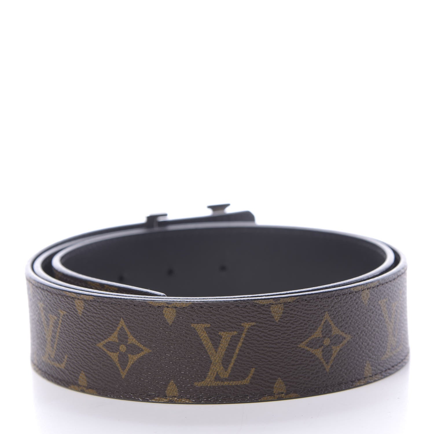 Louis Vuitton Monogram Calfskin 40mm LV Initiales Reversible Belt 100 40 Black 2 of 5