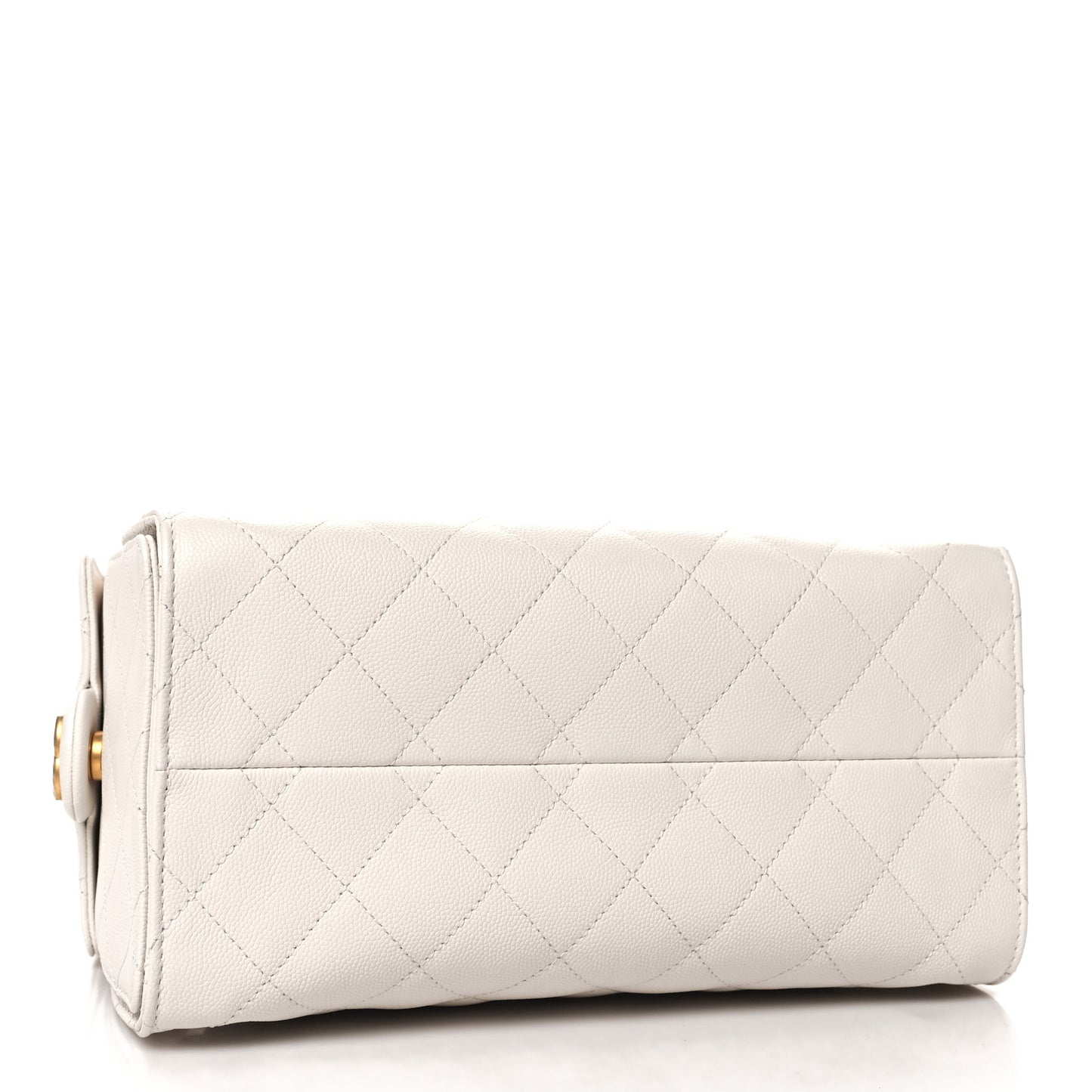 Caviar Quilted Small Chanel 25 Handbag White