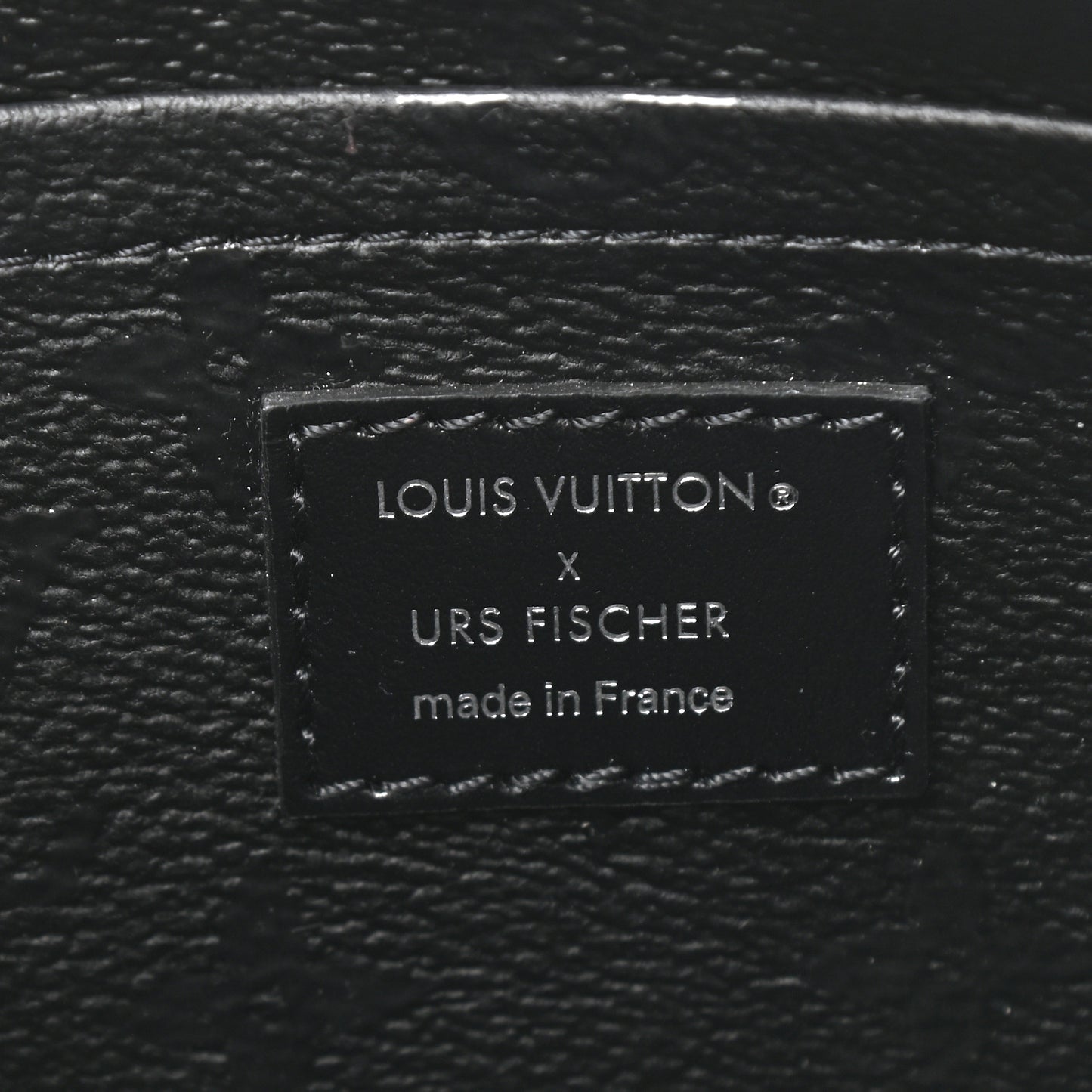 X UF Tufted Monogram Pochette Accessories White Black