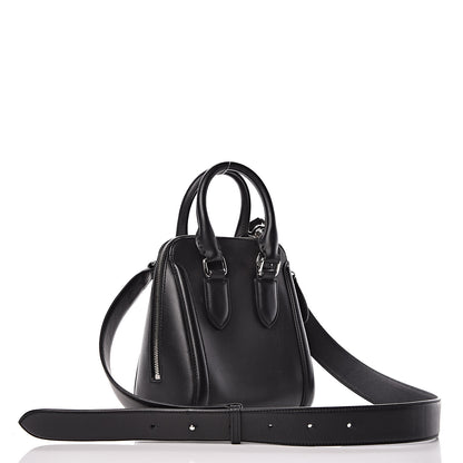 Alexander McQueen Calfskin Studded Crystal Embellished Mini Heroine Black 3 of 9