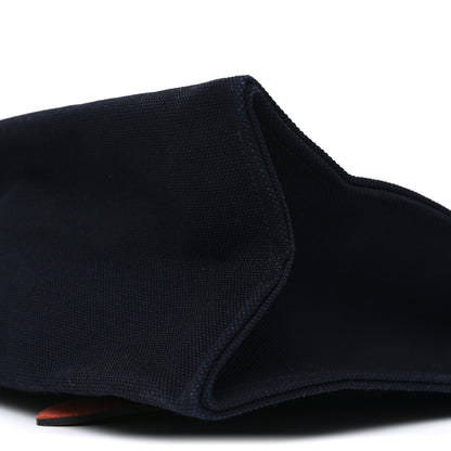 Hermes Toile Goeland Vache Hunter Etriviere Shopping Bag Bleu Nuit Rouge H 9 of 9
