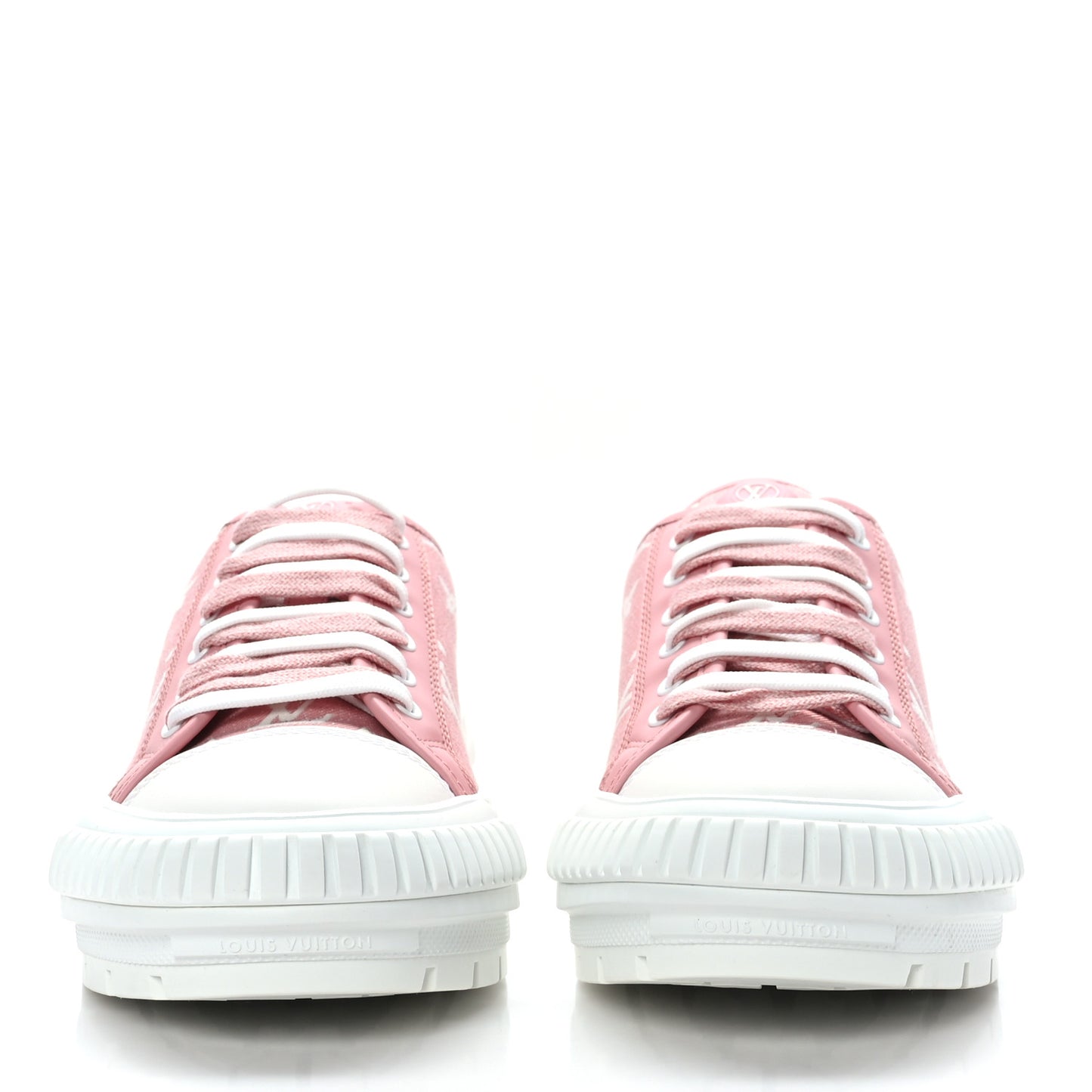 Denim Monogram Squad Sneakers 42 Pink