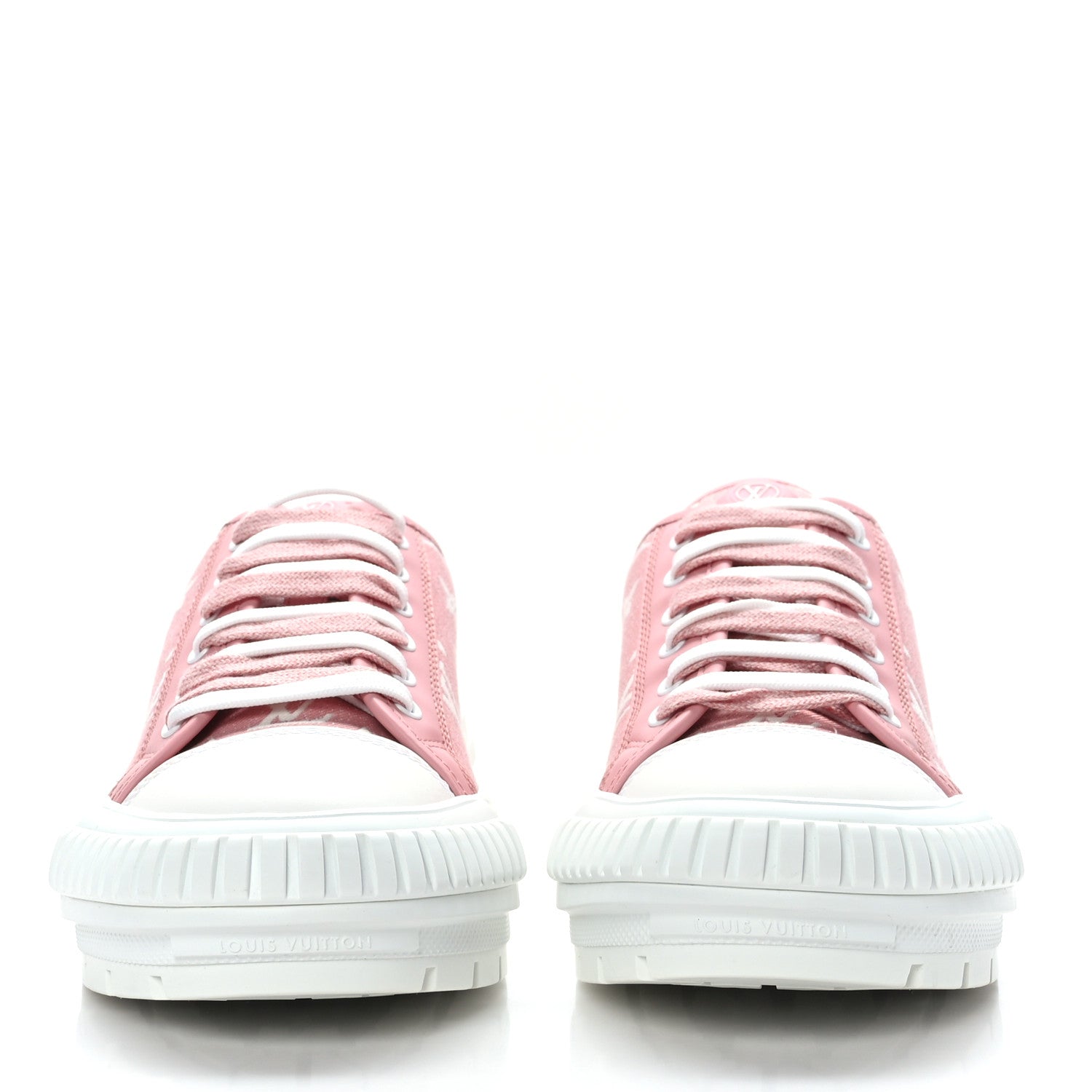Louis Vuitton Denim Monogram Squad Sneakers 42 Pink 2 of 8