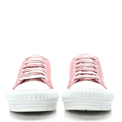 Louis Vuitton Denim Monogram Squad Sneakers 42 Pink 2 of 8