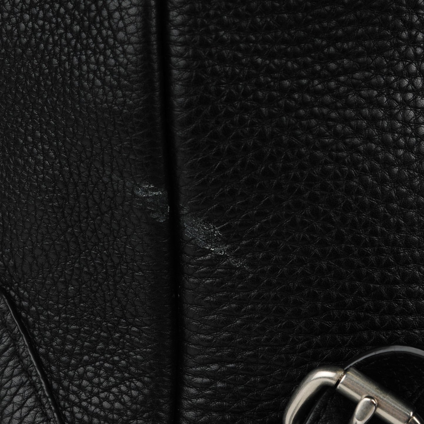 Pebbled Calfskin Icon Backpack Black