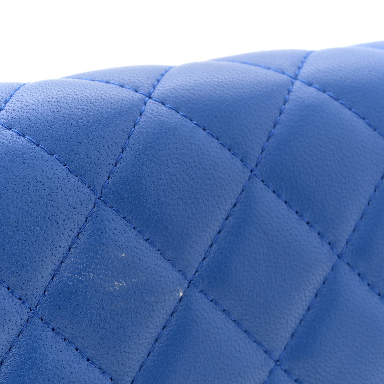 Chanel Lambskin Quilted Clutch with Chain Blue 12 of 13