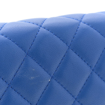 Chanel Lambskin Quilted Clutch with Chain Blue 12 of 13