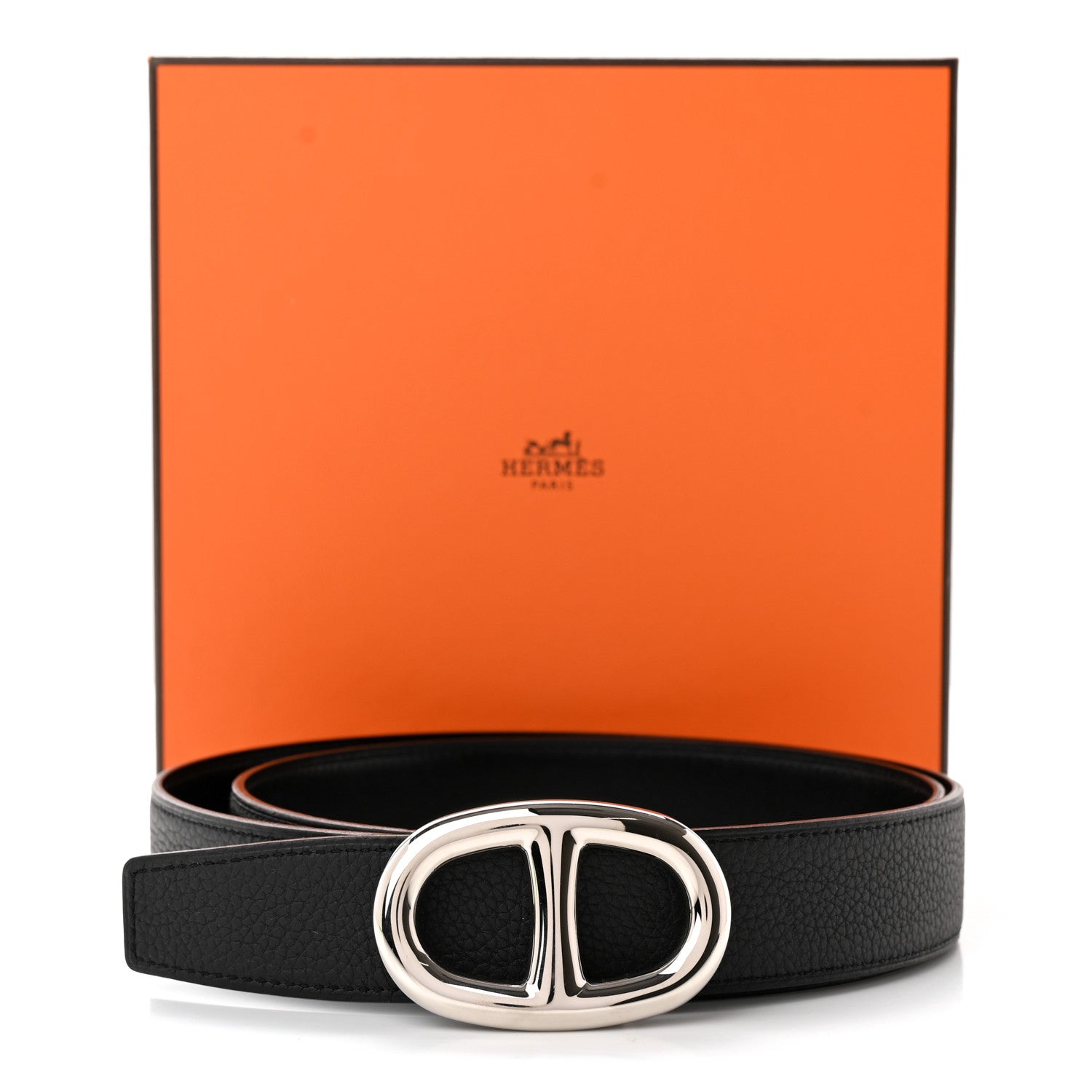 Hermes Togo Chaine D'Ancre Belt 95 38 Black 6 of 6