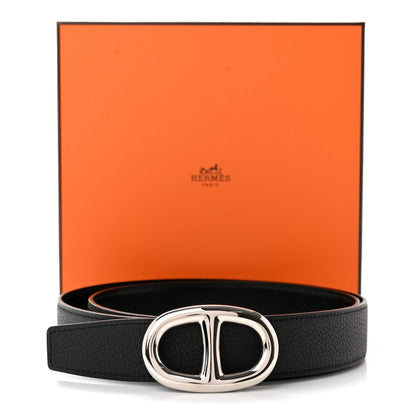Hermes Togo Chaine D'Ancre Belt 95 38 Black 6 of 6