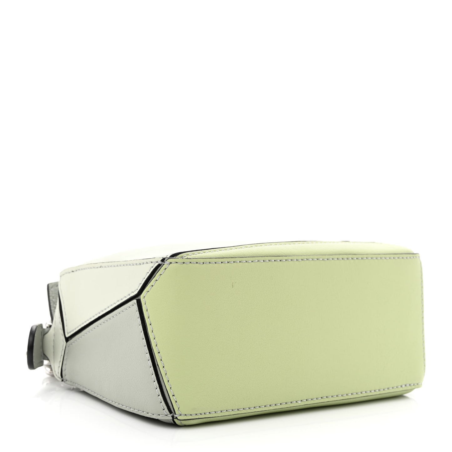 Calfskin Mini Puzzle Bag Ash Grey Light Celadon