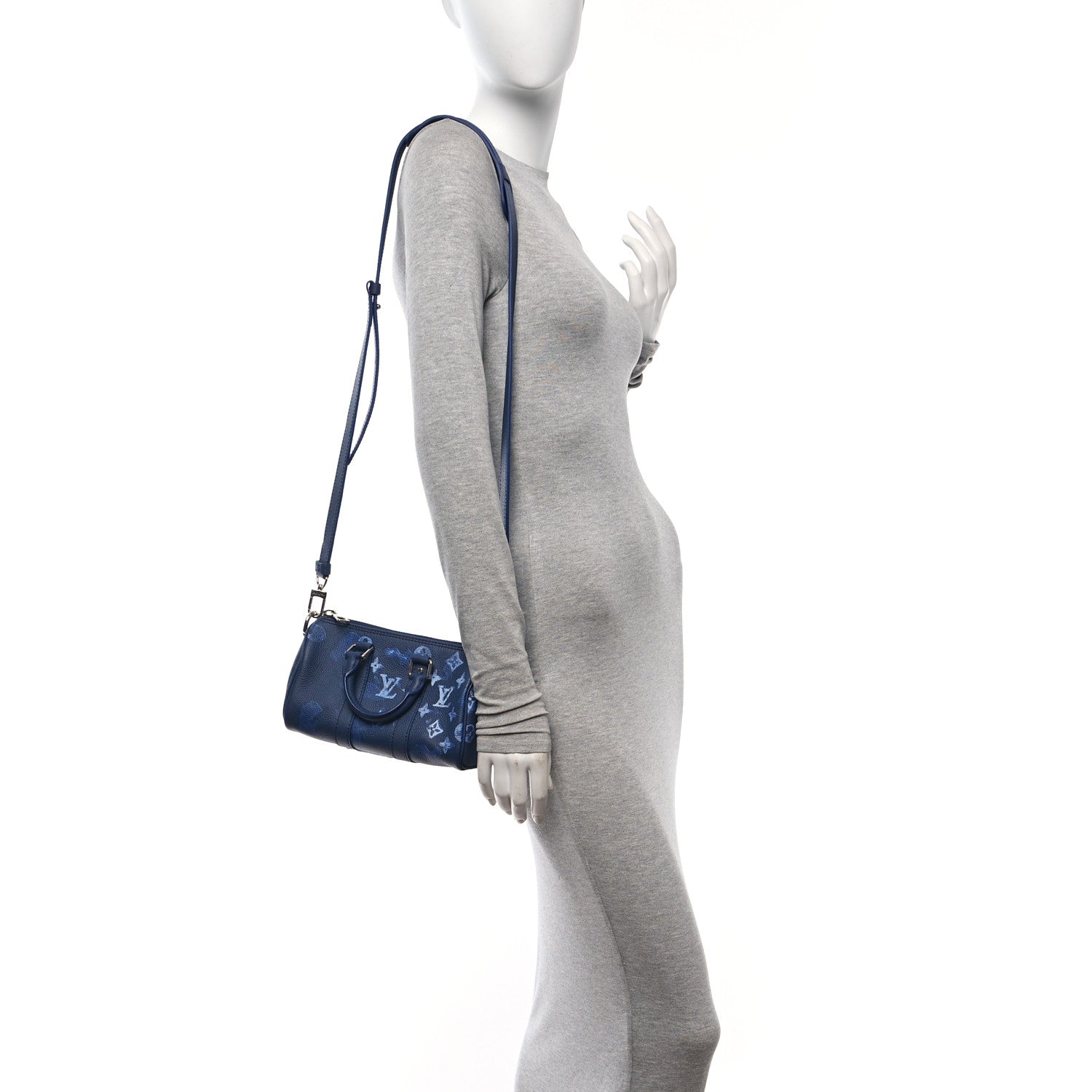 Louis Vuitton Monogram Ink Watercolor Keepall XS Blue 2 of 10