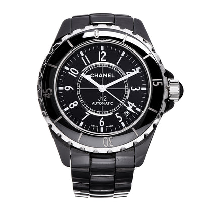 Chanel Stainless Steel Ceramic 38mm J12 Automatic Watch Black 1 of 6