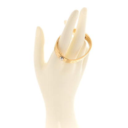 Louis Vuitton Brass Monogram Nanogram Cuff S Gold 2 of 6