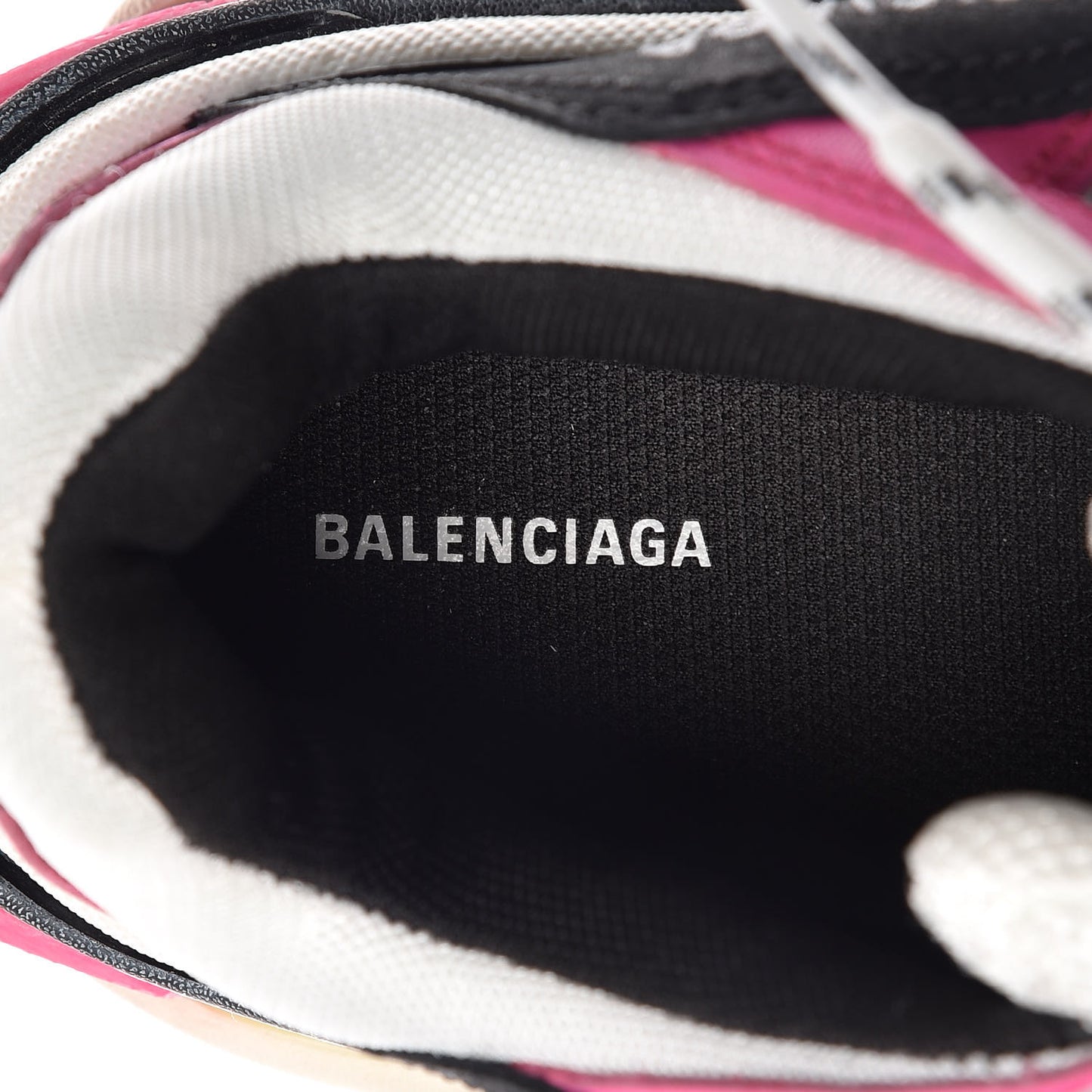 Fabric Mesh Womens Triple S Sneakers 41 Rose Fluo Black White