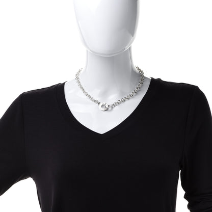 Tiffany Sterling Silver 1837 Circle Clasp Necklace 2 of 6