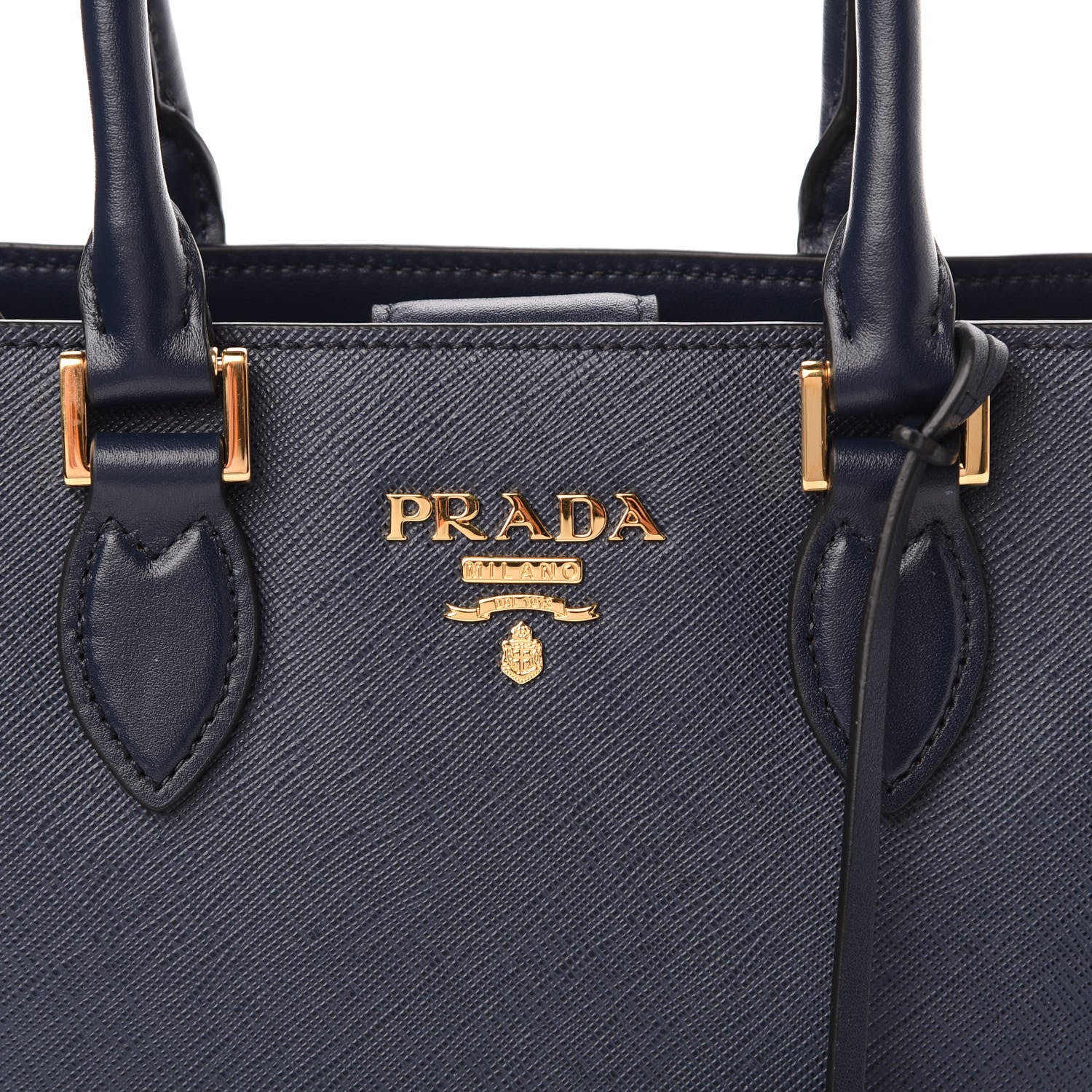 Prada Saffiano Soft Calfskin Small Zippered Tote Black 9 of 9