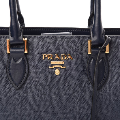 Prada Saffiano Soft Calfskin Small Zippered Tote Black 9 of 9