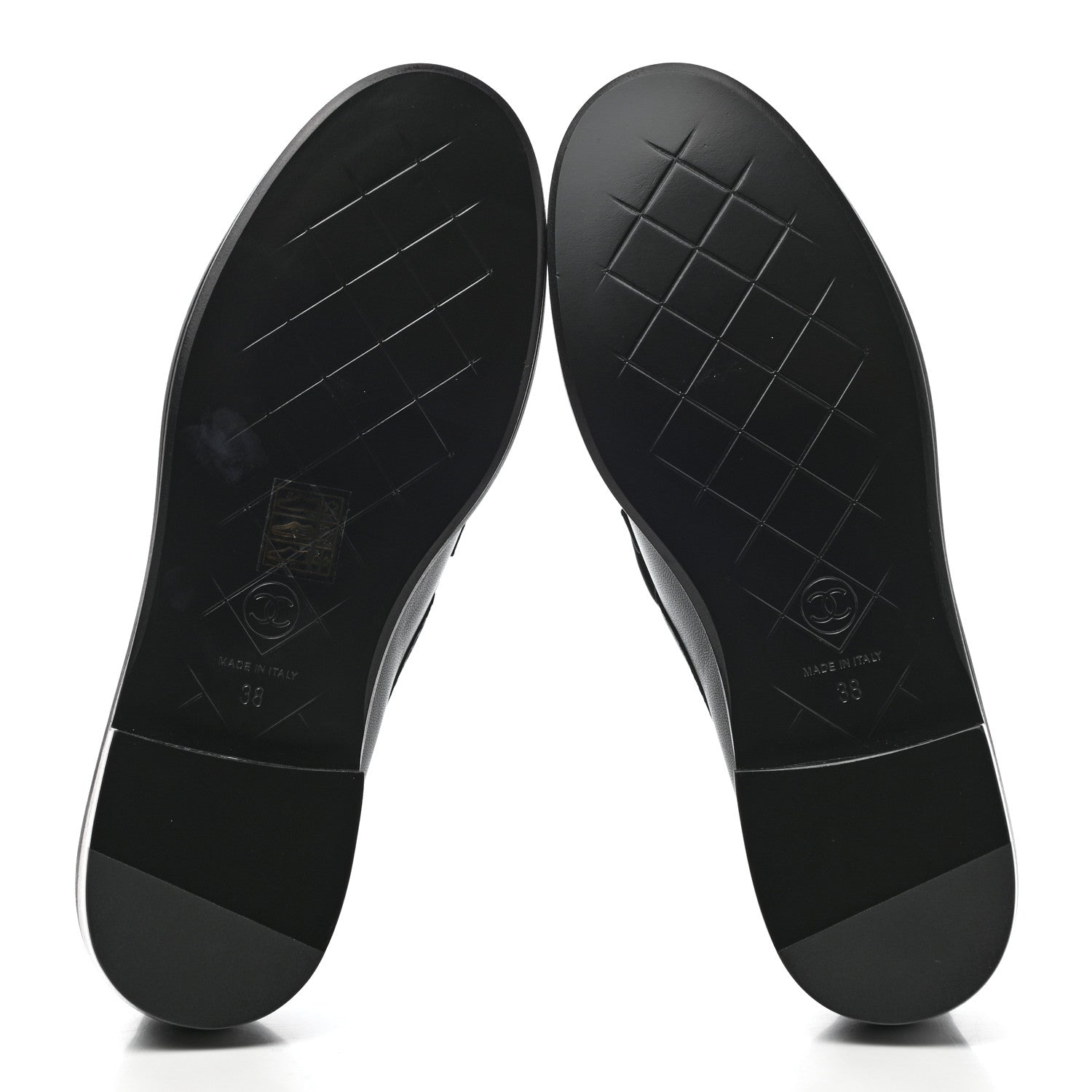 Chanel Lambskin Quilted CC Turnlock Loafers 38 Black 5 of 9