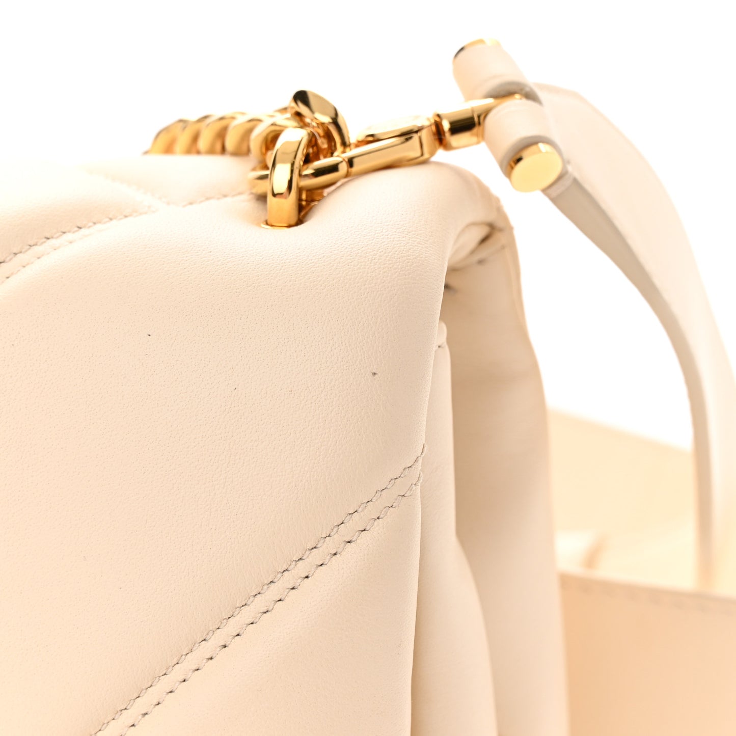 Calfskin Matelasse Mini Serpenti Cabochon Crossbody Bag Ivory Opal