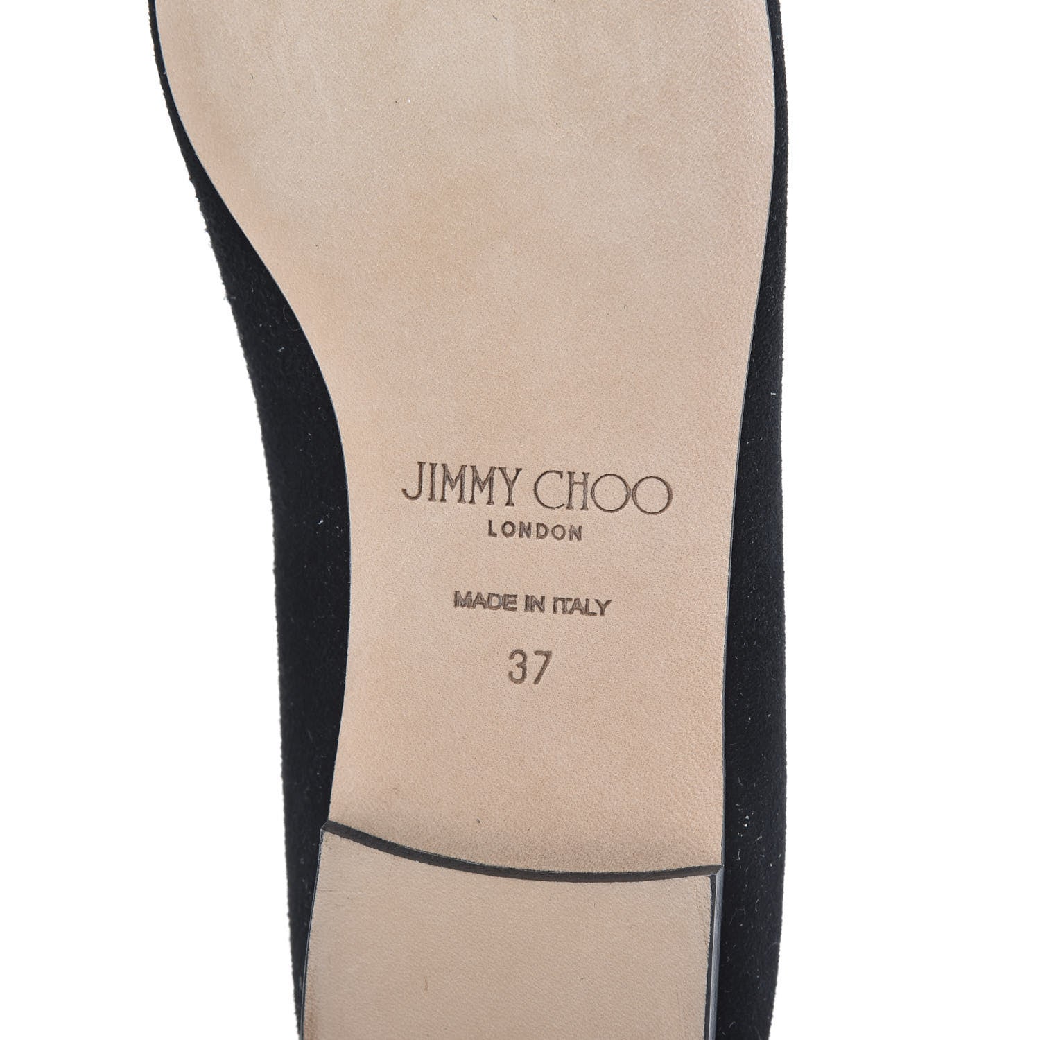 Jimmy Choo Suede Crystal Mirele Ballet Flat 37 Black 7 of 12