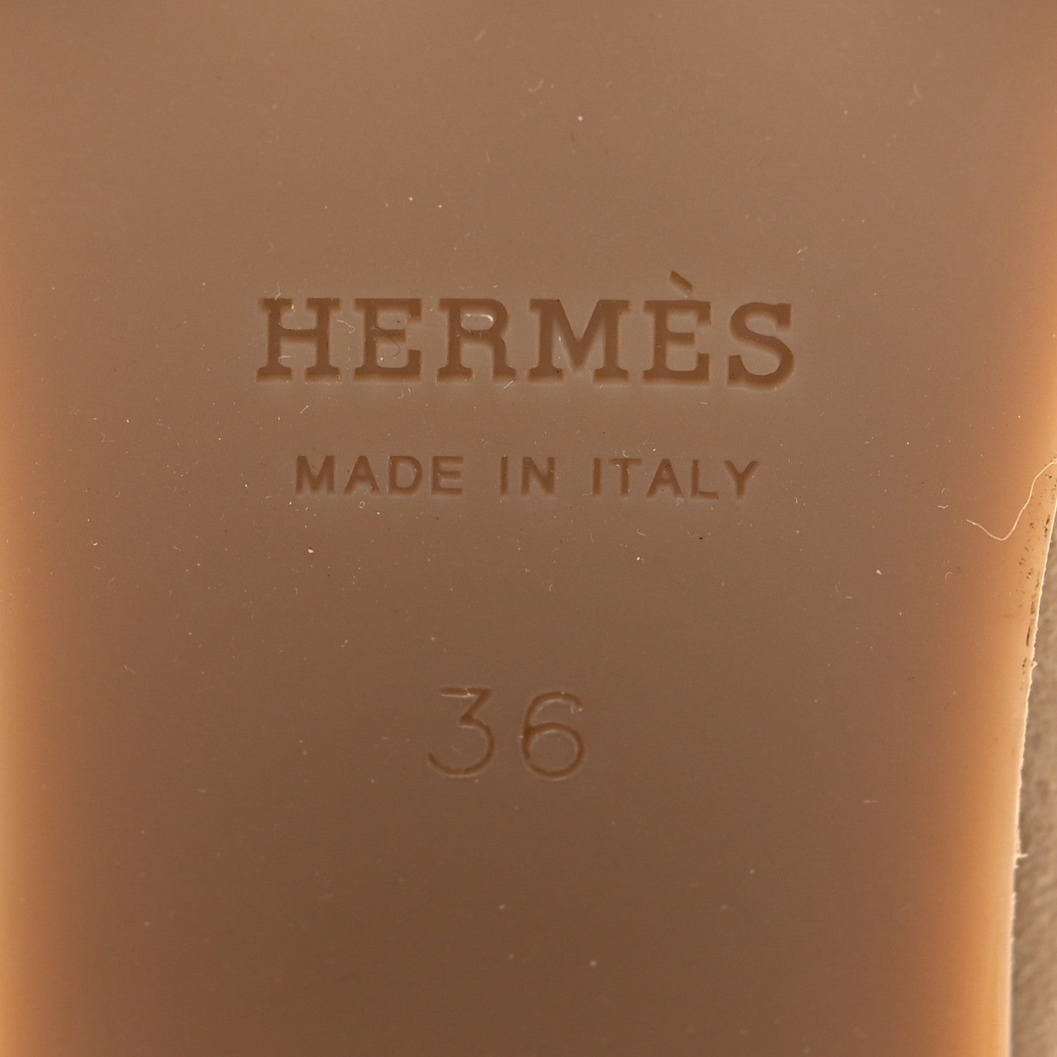 Hermes Suede Goatskin Flore 60 Mules 35.5 Beige 9 of 10