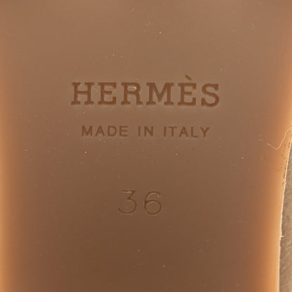 Hermes Suede Goatskin Flore 60 Mules 35.5 Beige 9 of 10