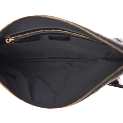 Chanel Iridescent Caviar Medium Night by the C Pouch Clutch Black 5 of 9