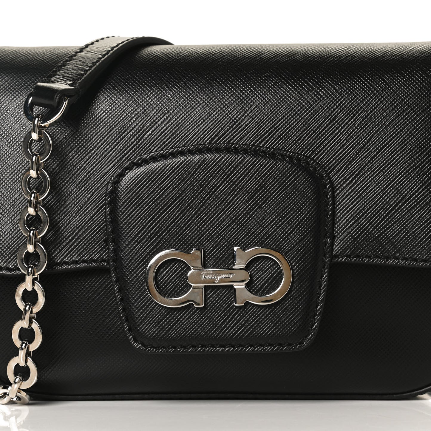 Saffiano Paris Crossbody Bag Black