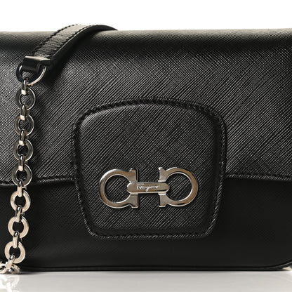 Salvatore Ferragamo Saffiano Paris Crossbody Bag Black 8 of 12