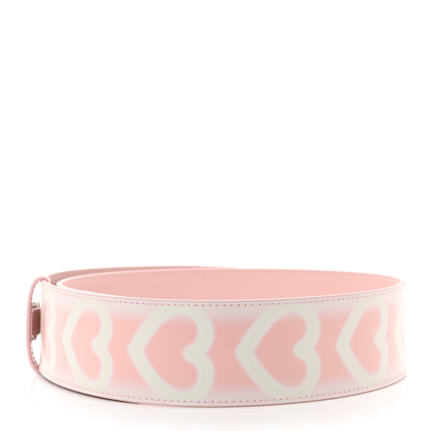 Calfskin Heart Bag Strap Powder Pink