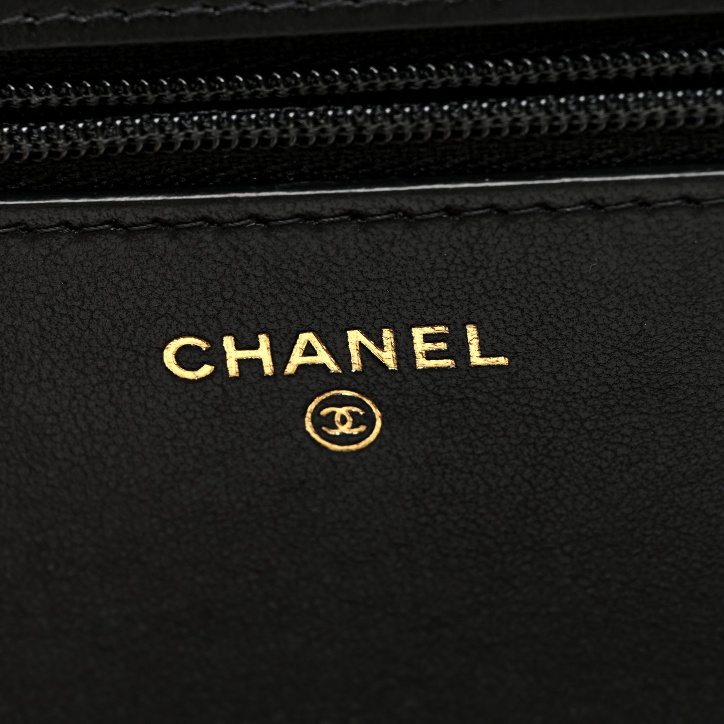 Lambskin Quilted Chanel 19 Wallet On Chain WOC Black