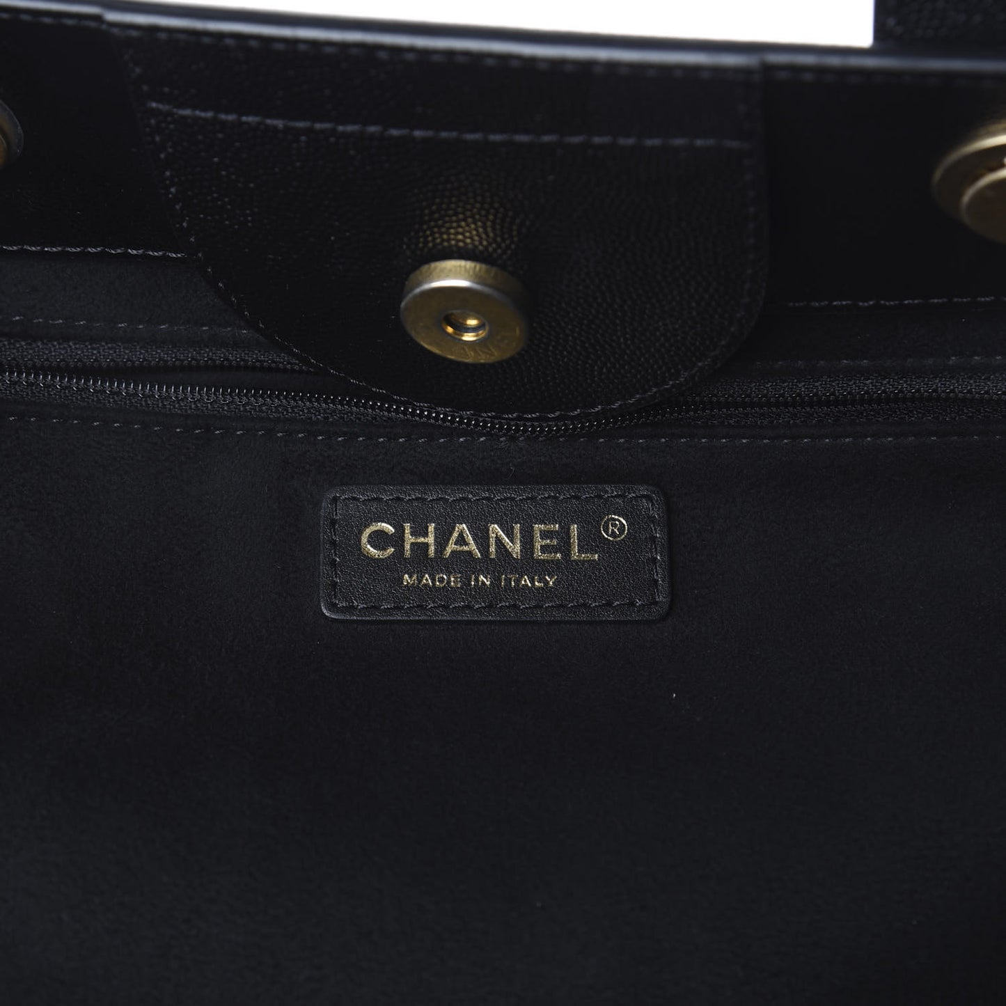 Caviar Small Studded Deauville Tote Black