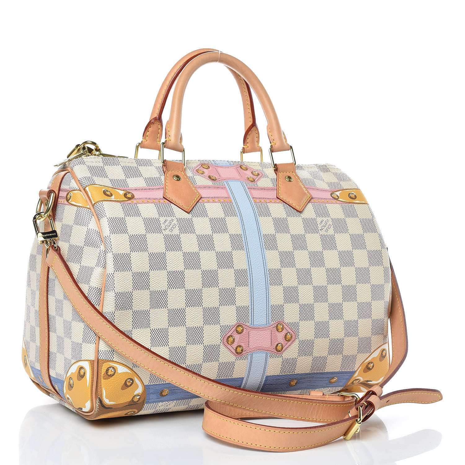 Louis Vuitton Damier Azur Summer Trunks Speedy Bandouliere 30 3 of 18