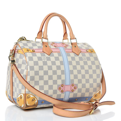 Louis Vuitton Damier Azur Summer Trunks Speedy Bandouliere 30 3 of 18