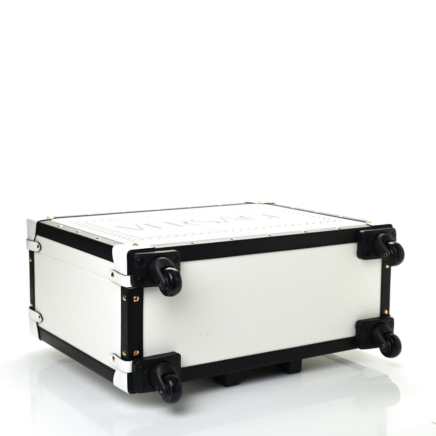 Calfskin 90's Vintage Logo Suitcase White Black