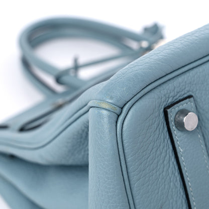 Hermes Taurillon Clemence Birkin 35 Ciel 8 of 15