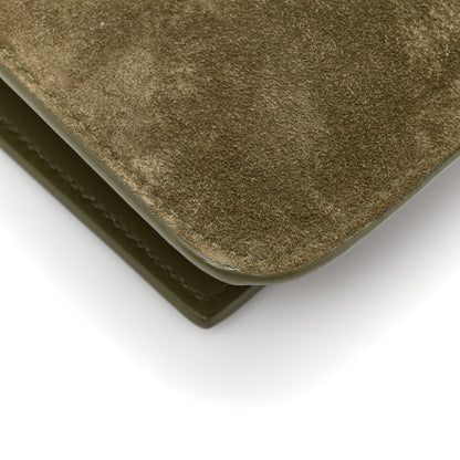Saint Laurent Suede Monogram Phone Holder Crossbody Loden Green 12 of 13