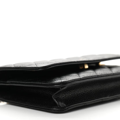 Chanel Caviar Quilted Wallet On Chain WOC Black 10 of 12